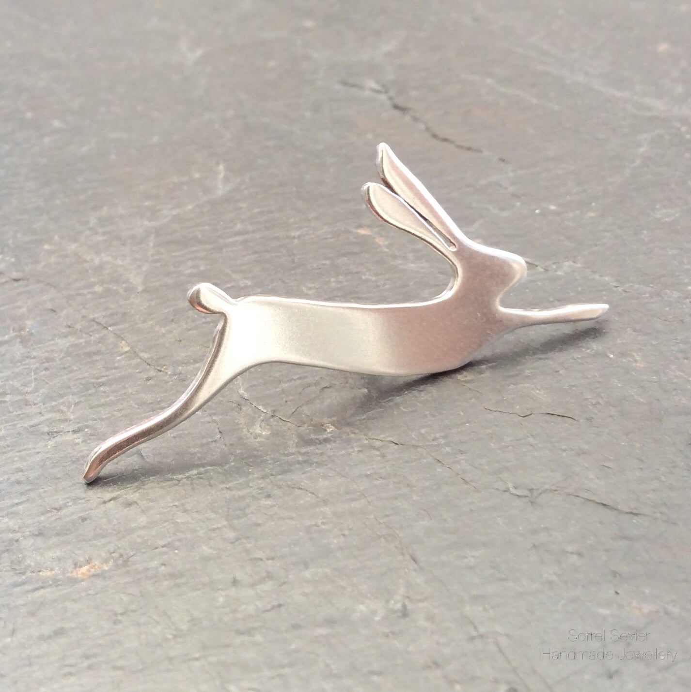 Running Hare Brooch