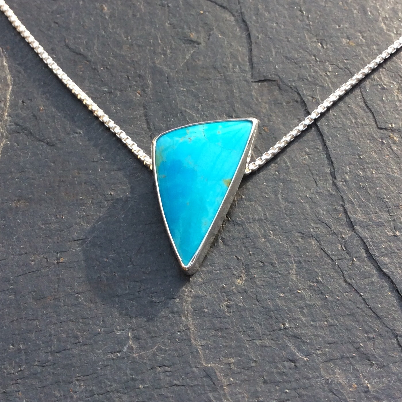 Kingman Turquoise Pendant Necklace