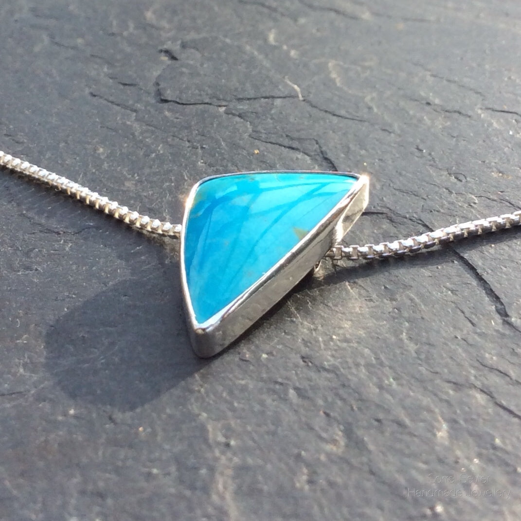 Kingman Turquoise Pendant Necklace