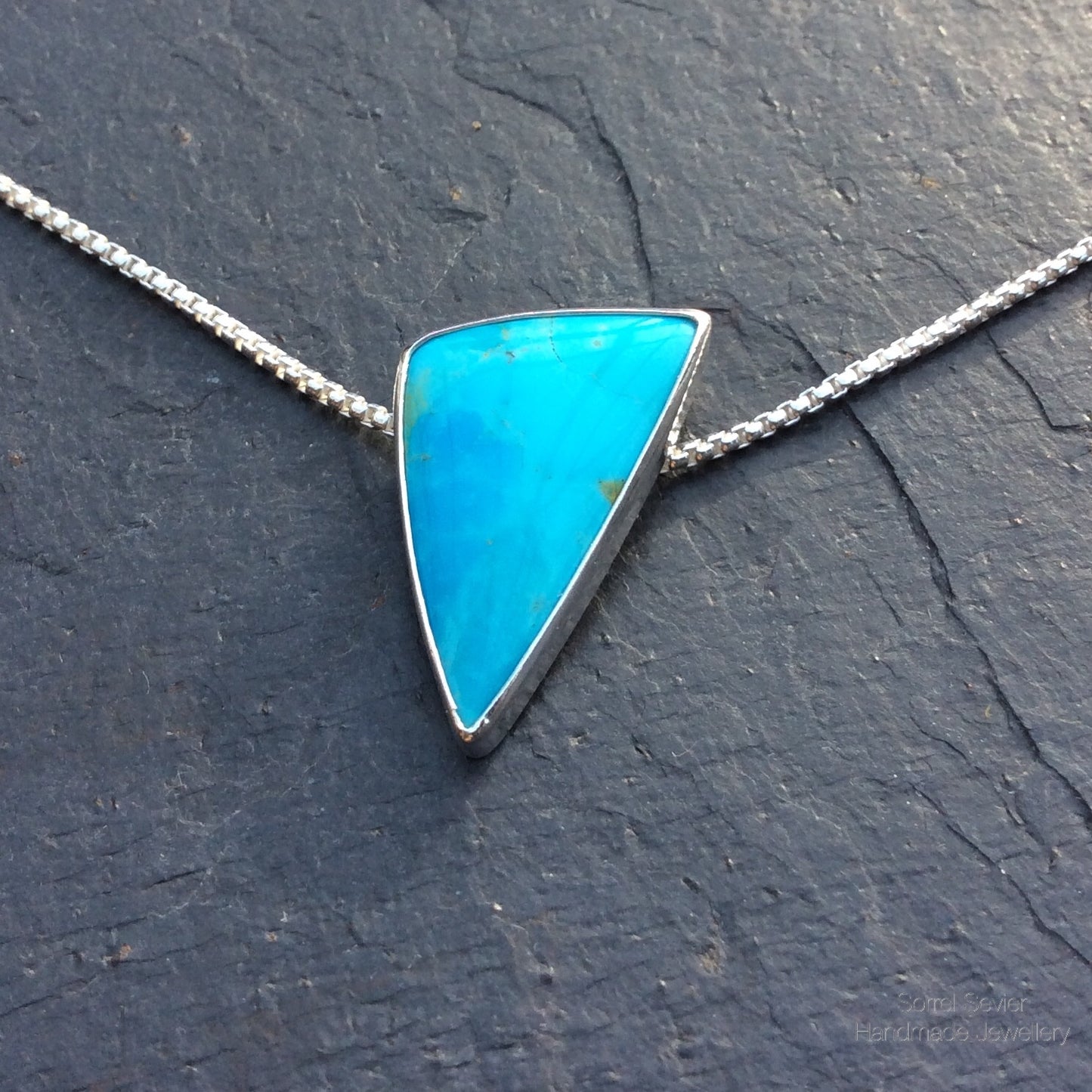 Kingman Turquoise Pendant Necklace