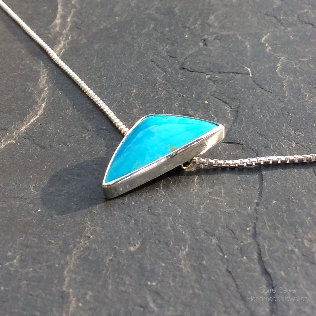 Kingman Turquoise Pendant Necklace