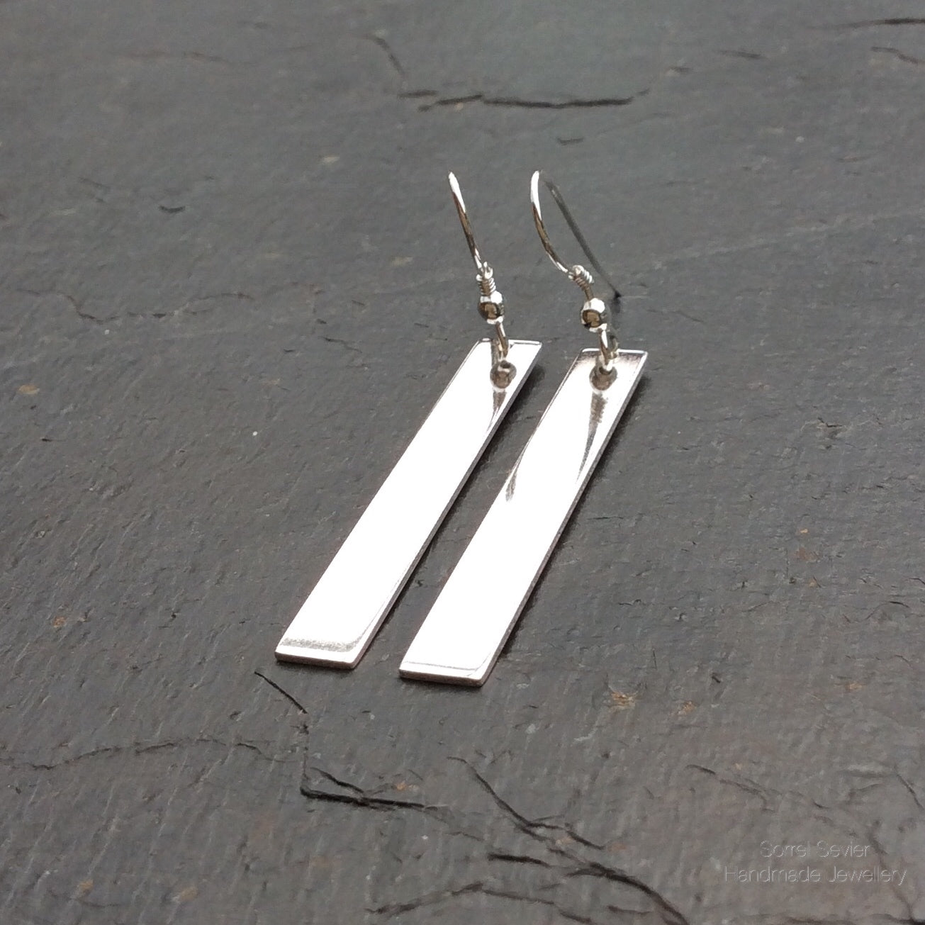 Long Rectangle Dangle Earrings