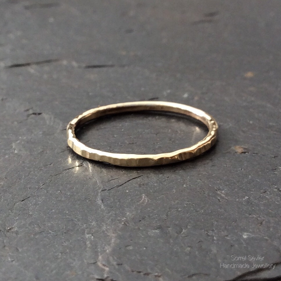 9ct Gold Textured Ring