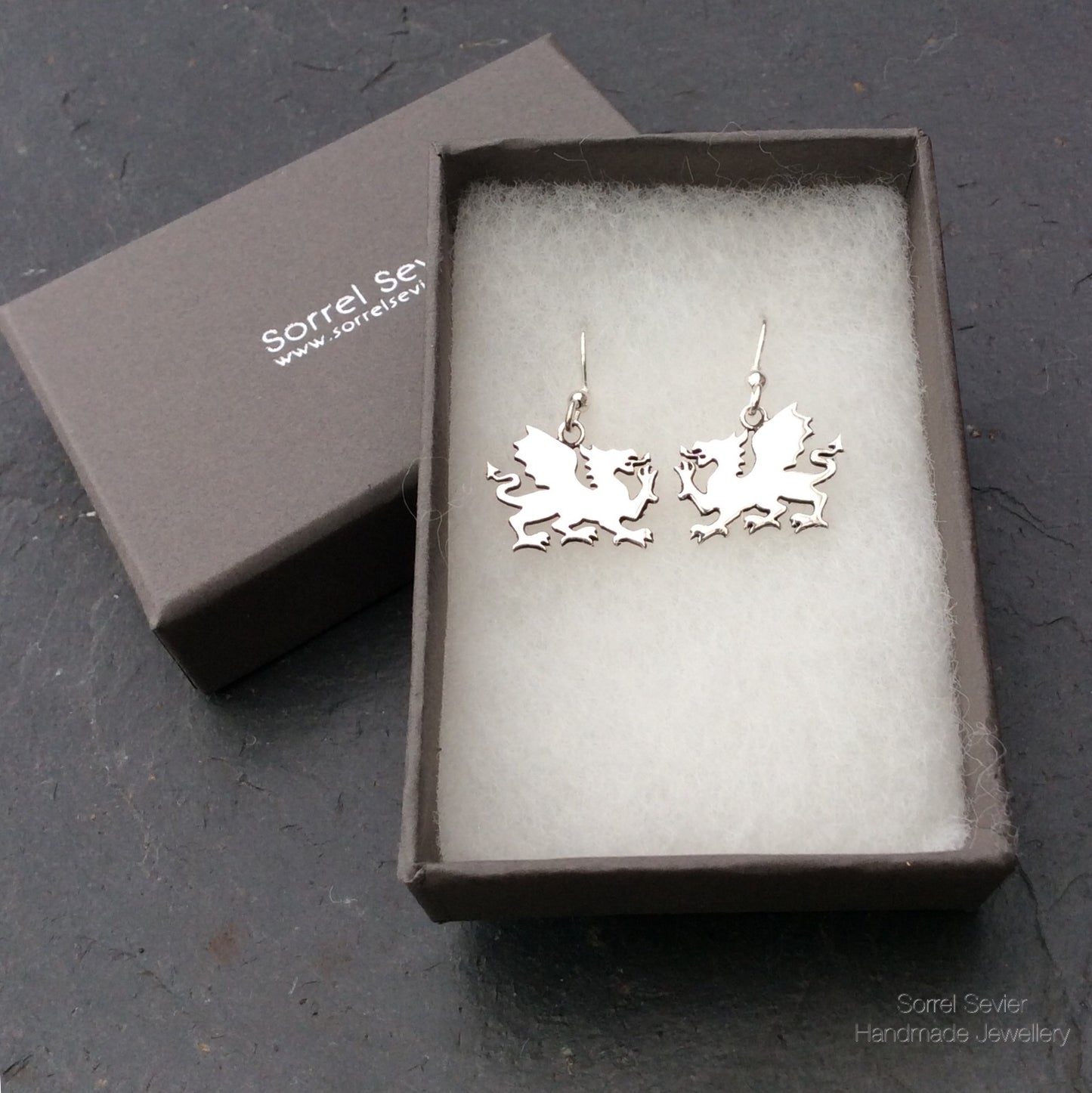 Welsh Dragon Dangle Earrings
