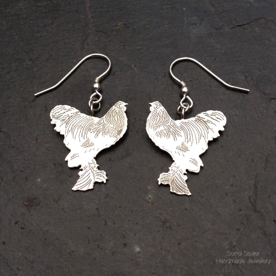 Brahma Chicken Dangle Earrings