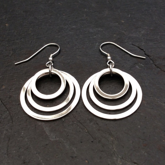 3 Rings Dangle Earrings