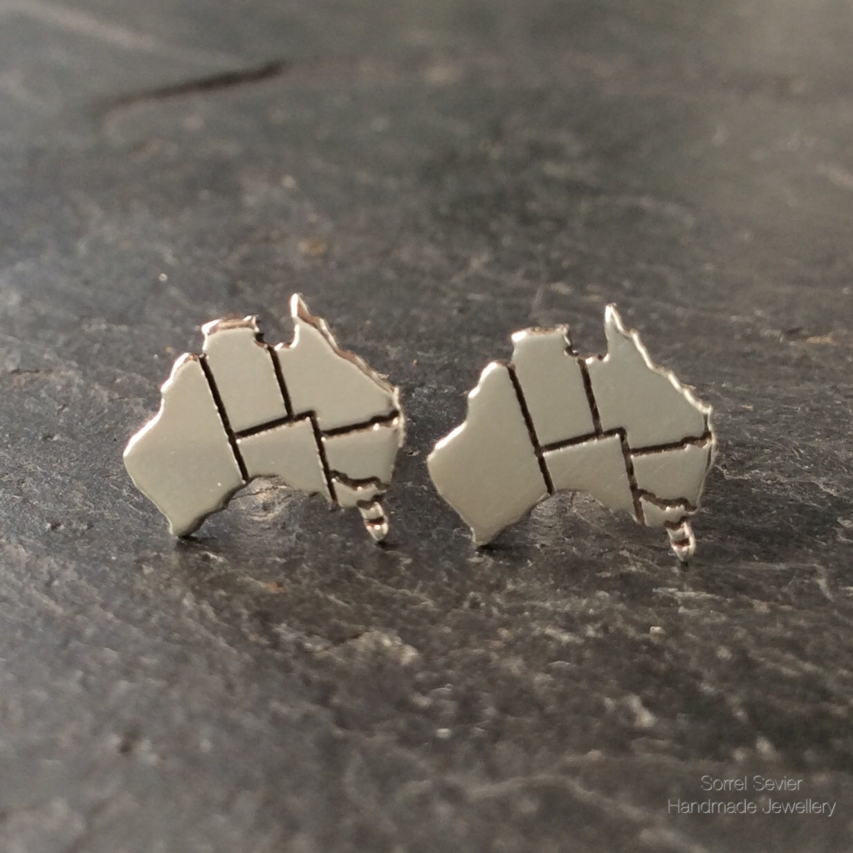 Australia Map Stud Earrings