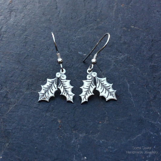 Holly + Berries Dangle Earrings