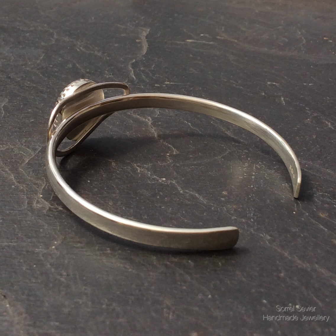 Planished Amber Bracelet