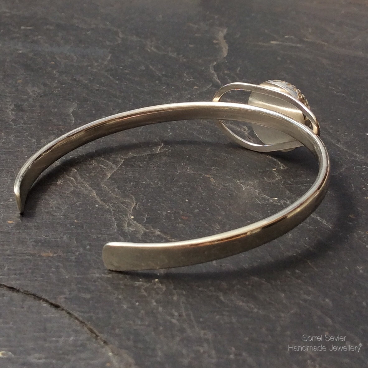 Planished Amber Bracelet