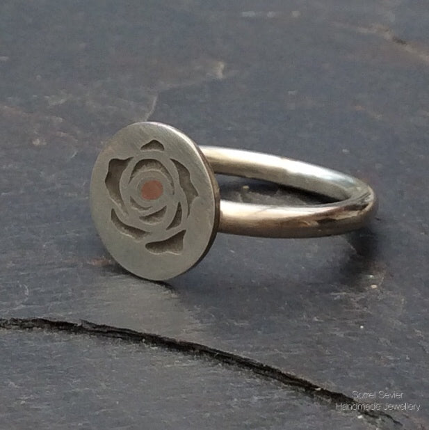 Copper Centre Rose Ring