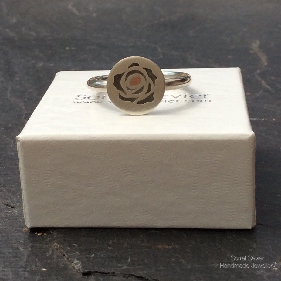 Copper Centre Rose Ring