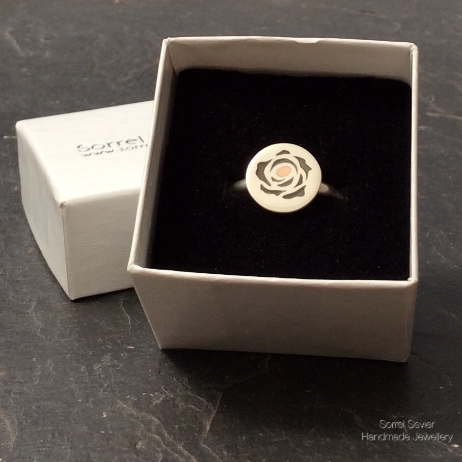Copper Centre Rose Ring