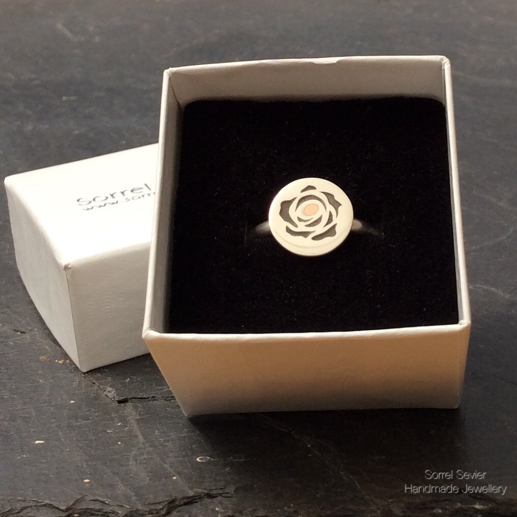 Copper Centre Rose Ring