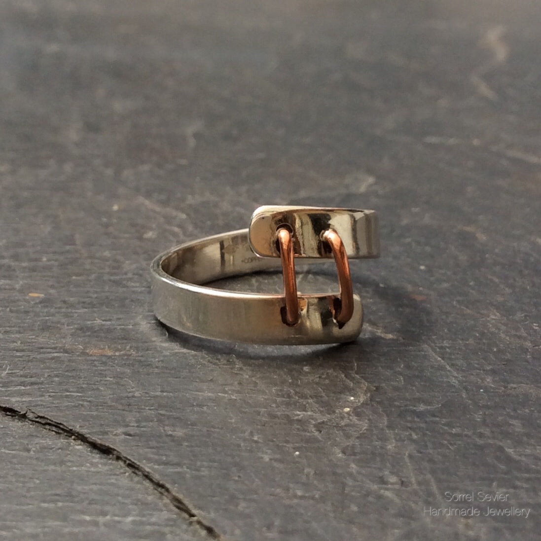 Copper Staples Overlap Ring