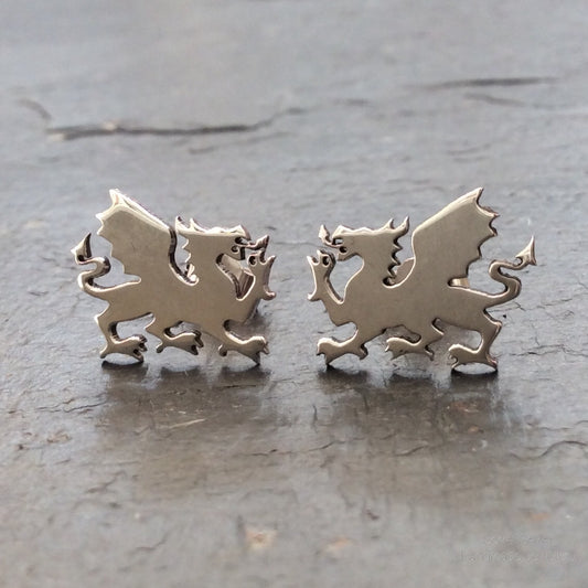 Welsh Dragon Stud Earings