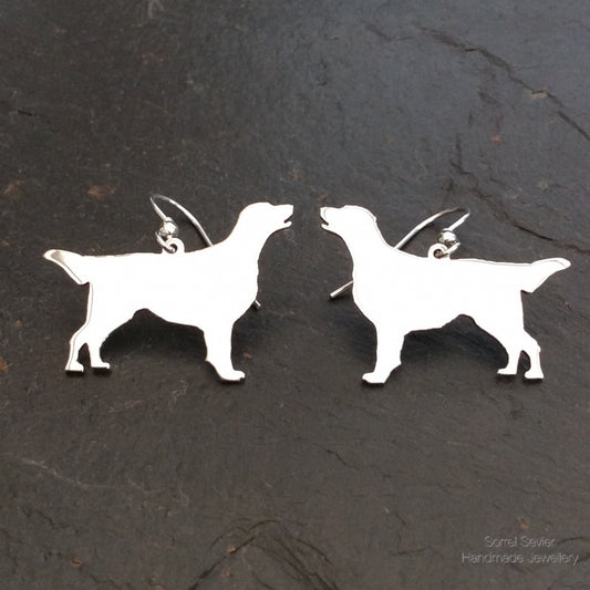 Flat Coat Retriever Dangle Earrings