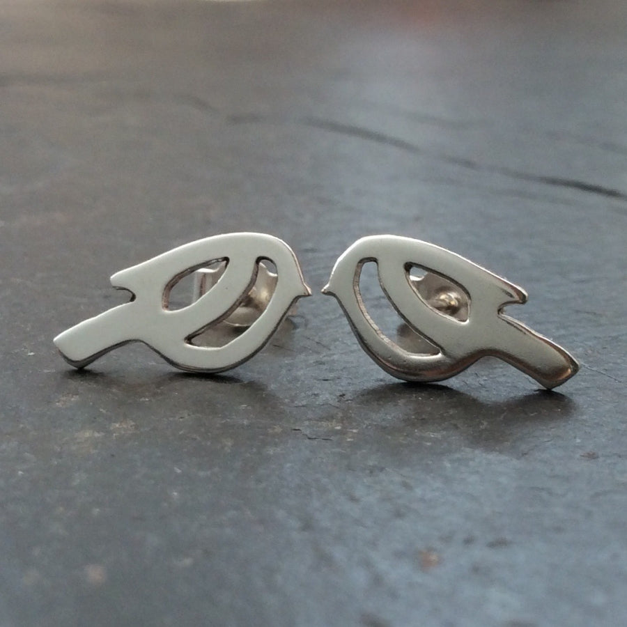 Cut Out Robin Stud Earrings