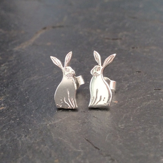 Sitting Hare Stud Earrings